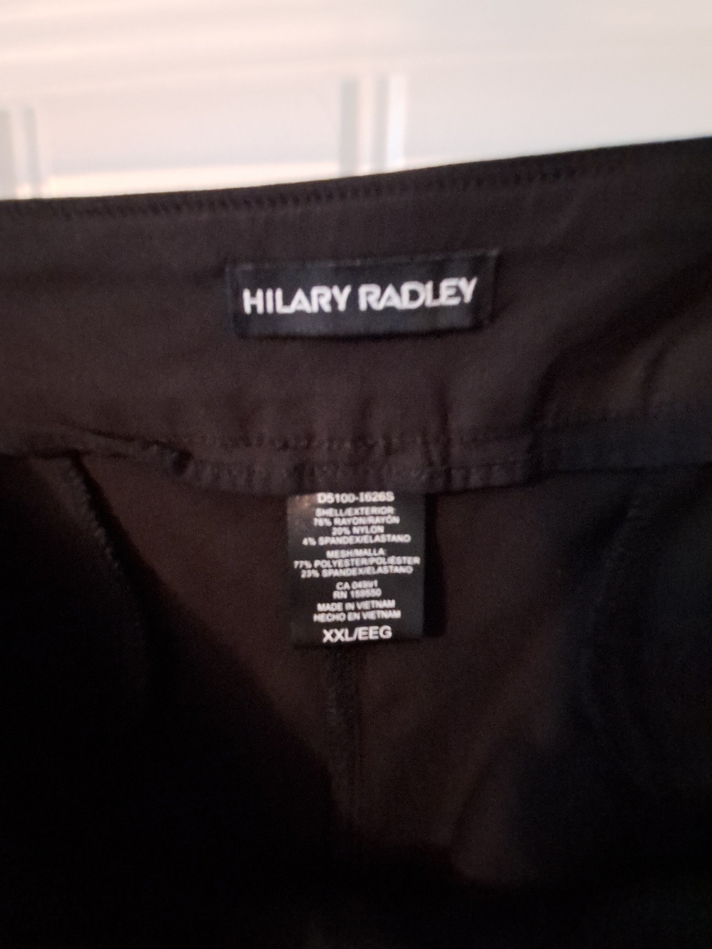 Hilary Radley Black Slim Ponte Slacks - Picture 2 of 2